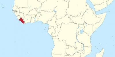 Карта Либерија Африка