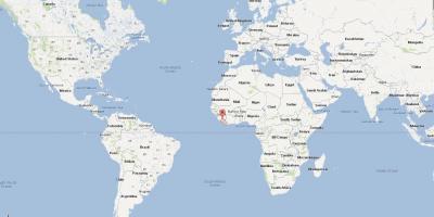 Локација Либерија на мапи света