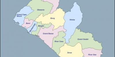 Карта округа Либерија 